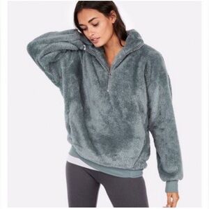 Express One Eleven Fleece Oversized Sweatshirt